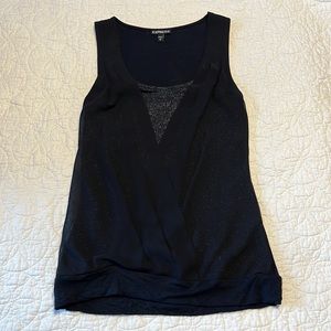 Express Tank. Sheer Black with Silver accent. Size XS. EUC!